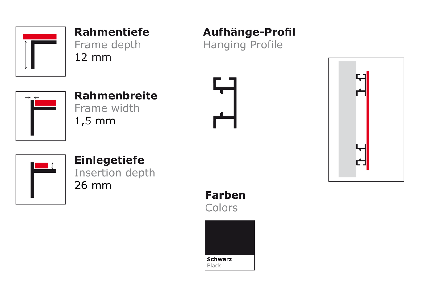 e-X 12 | Rückrahmenprofil