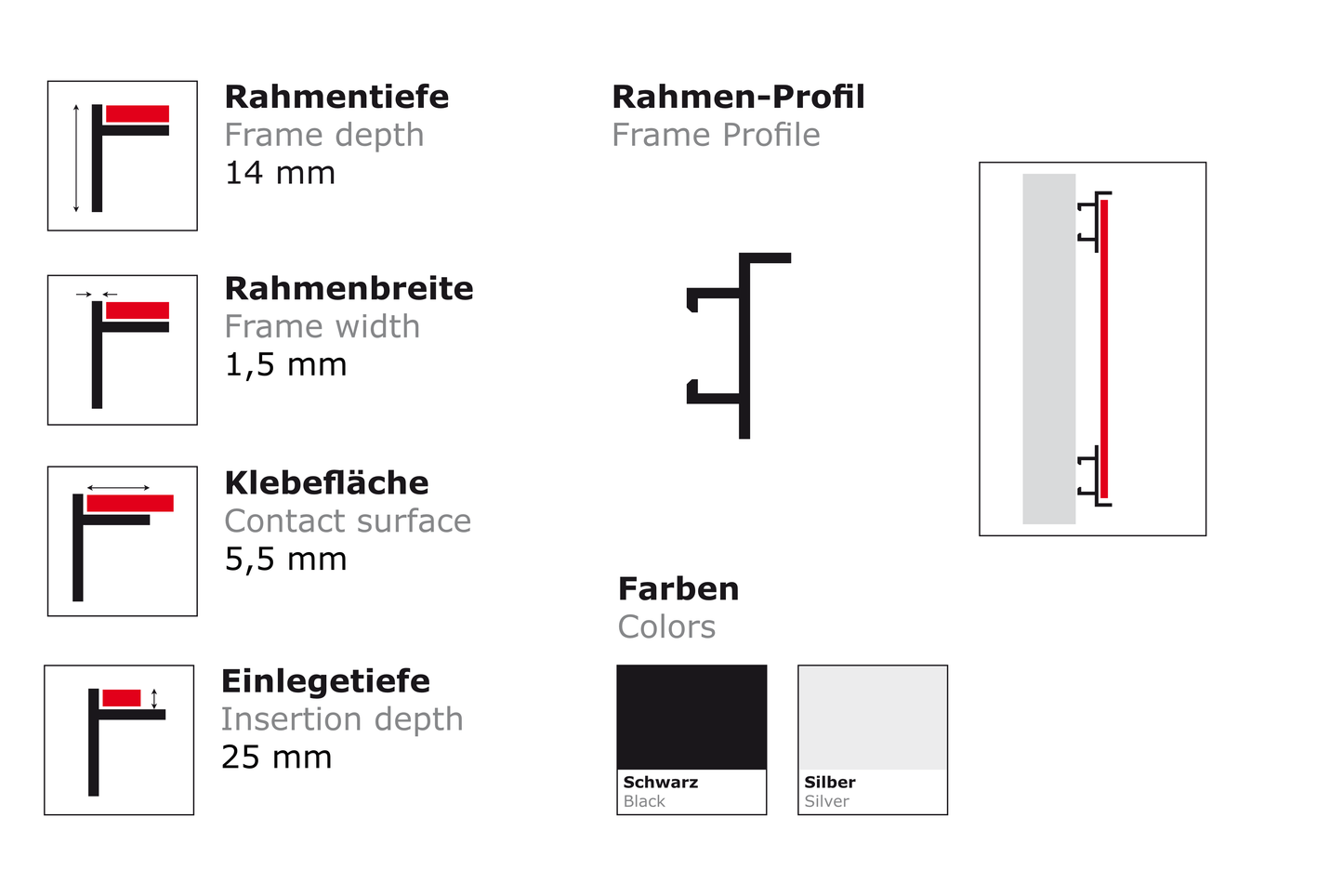 e-X 14 light | Rahmenprofil